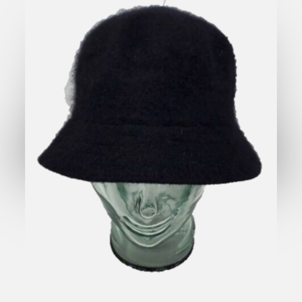 Elegant Black Women's Bucket Hat wool